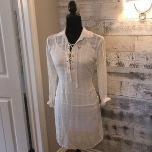 BRAND NEW ADORABLE BEACHY LINEN DRESS